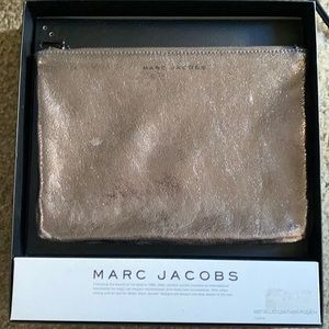 Marc Jacobs metallic leather pouch